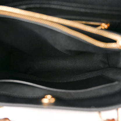 Gucci Mini Vintage GG Supreme Monogram Textured Dollar Calfskin Web Large Diana Tote Bag Black 5 of 12