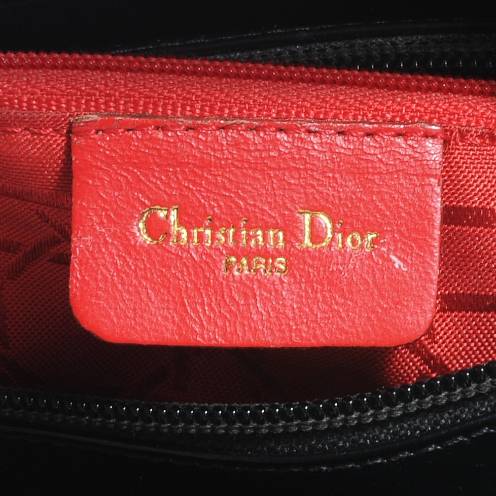 Patent Medium Lady Dior Black