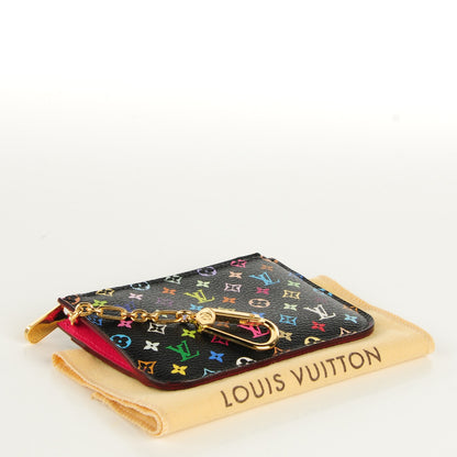 Louis Vuitton Monogram Multicolor Key Pouch Black Grenade 4 of 7