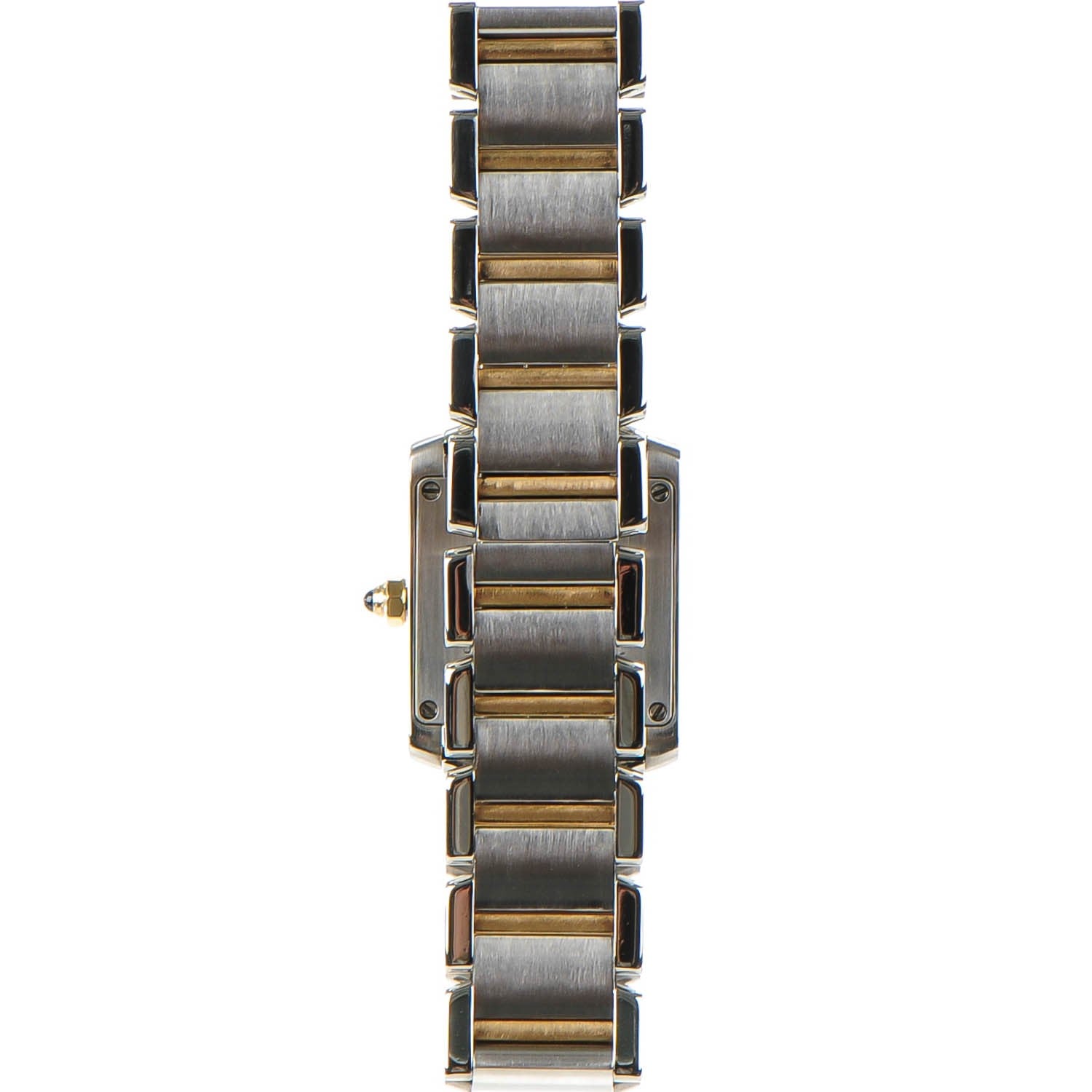 Cartier Stainless Steel 18K Yellow Gold 20mm Tank Francaise Quartz Watch 3 of 8