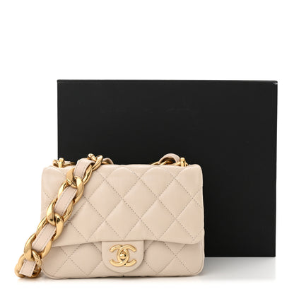 Chanel Lambskin Quilted Small CC Funky Town Flap Beige 11 of 11