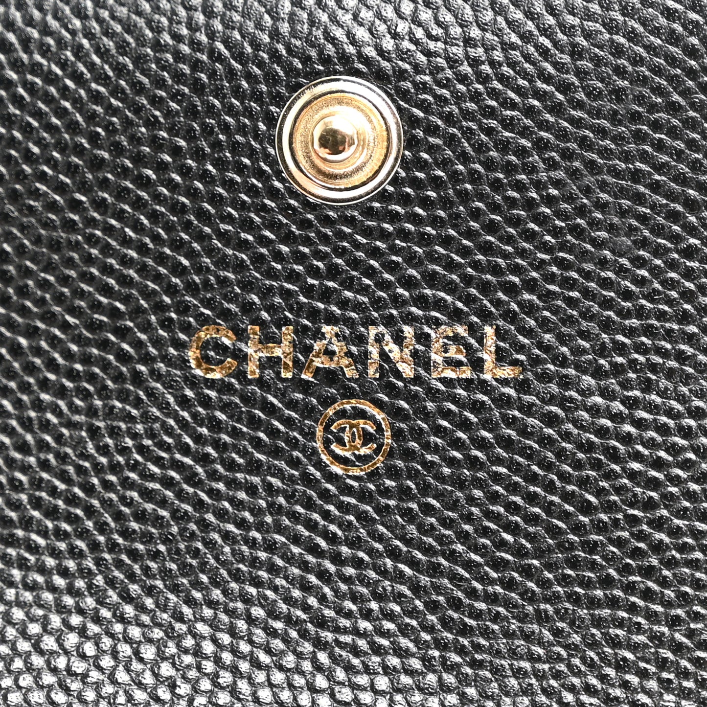 Caviar Quilted Textured CC Flap Card Holder Black