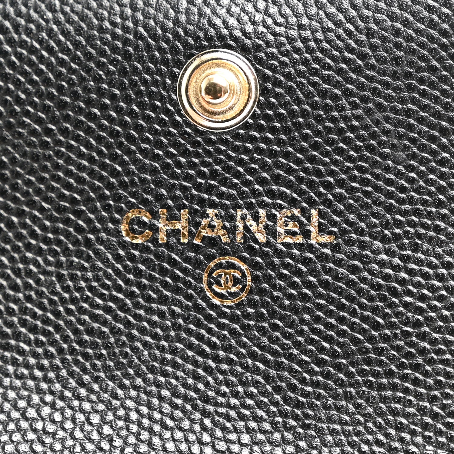 Chanel Caviar Quilted Textured CC Flap Card Holder Black 6 of 9