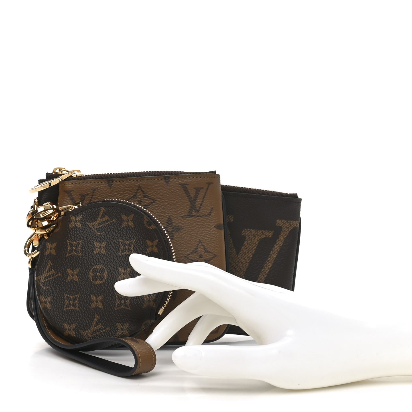 Reverse Monogram Giant Trio Pouch