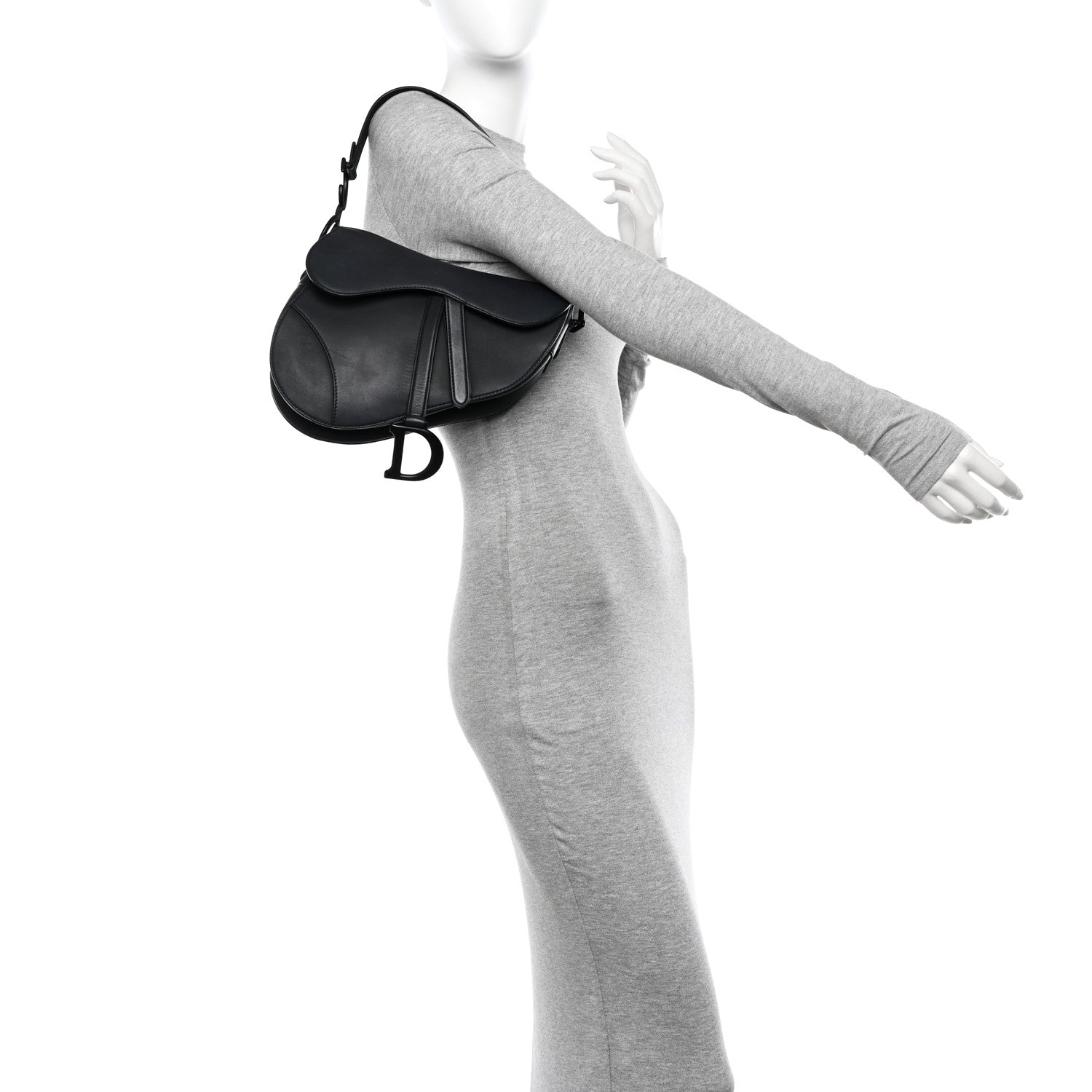 Christian Dior Ultra Matte Calfskin Saddle Bag Black 2 of 10