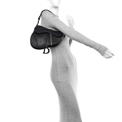 Christian Dior Ultra Matte Calfskin Saddle Bag Black 2 of 10