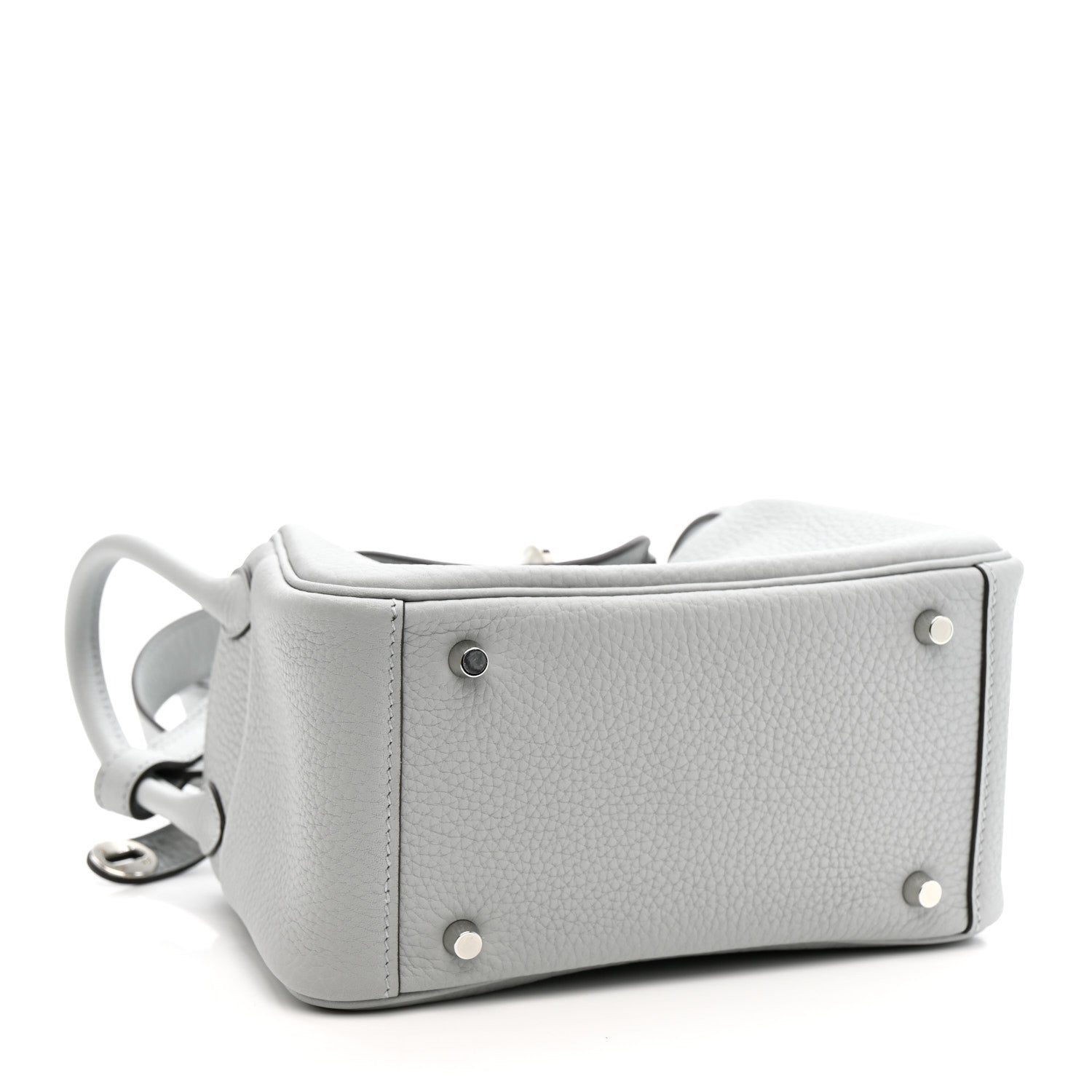 Hermes Taurillon Clemence Mini Lindy 20 Bleu Pale 4 of 11
