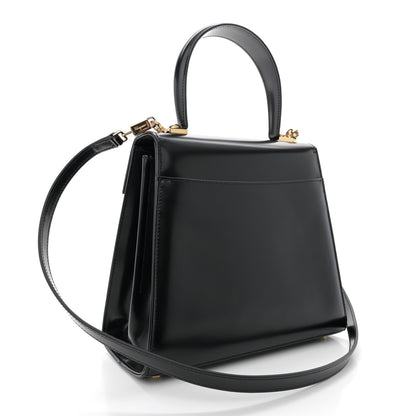 Salvatore Ferragamo Brushed Off Calfskin Medium Iconic Top Handle Black 3 of 12