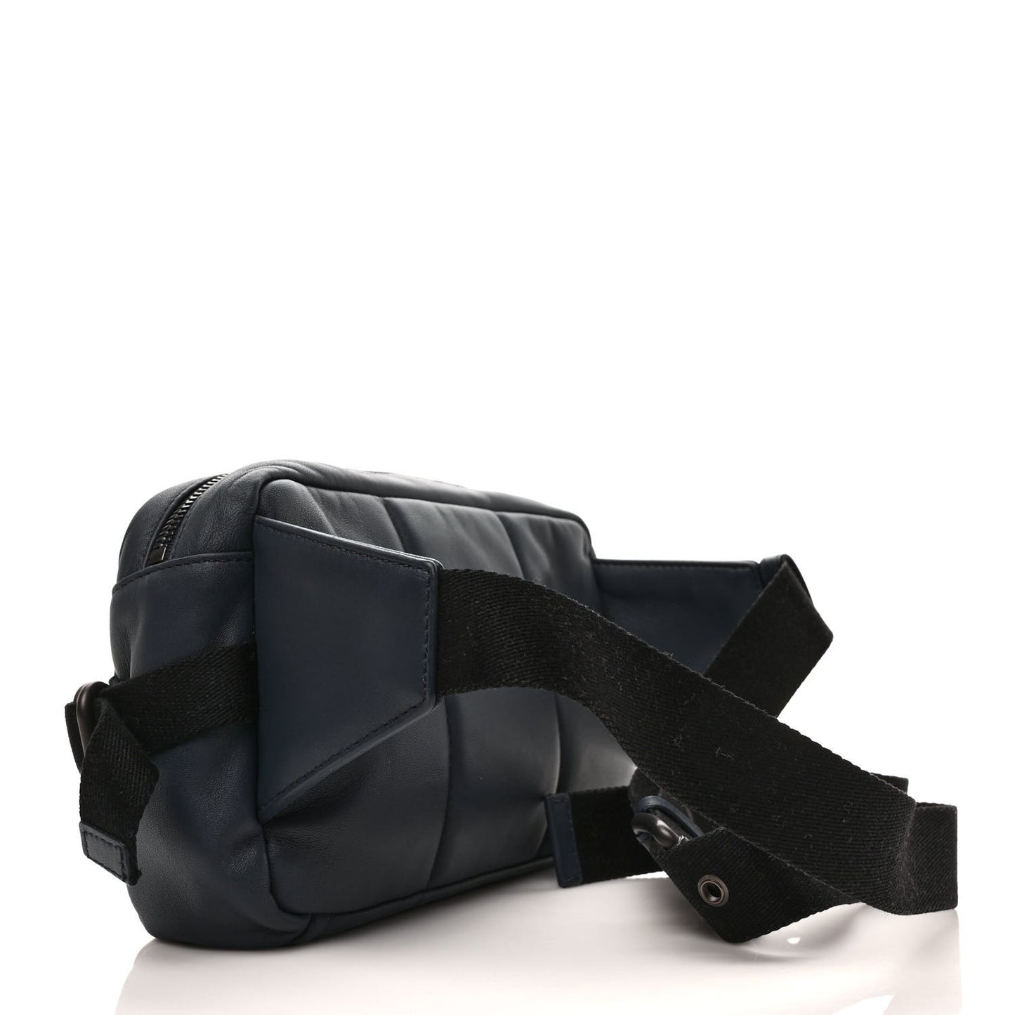 Calfskin Intrecciato Belt Bag Blue