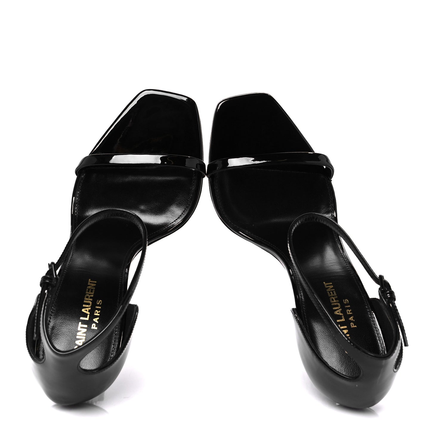 Patent Calfskin Opyum 110 Sandals 39 Black