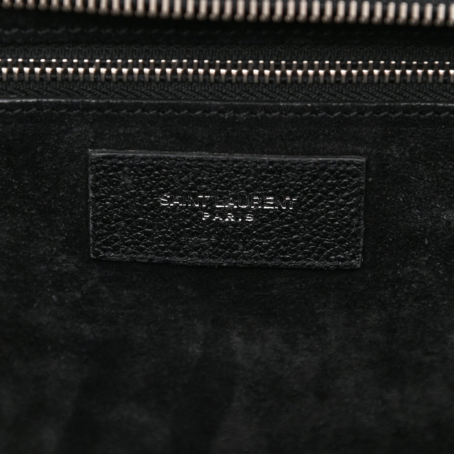 Grained Calfskin Small Cabas Rive Gauche Black