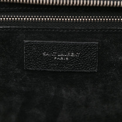 Saint Laurent Grained Calfskin Small Cabas Rive Gauche Black 6 of 17