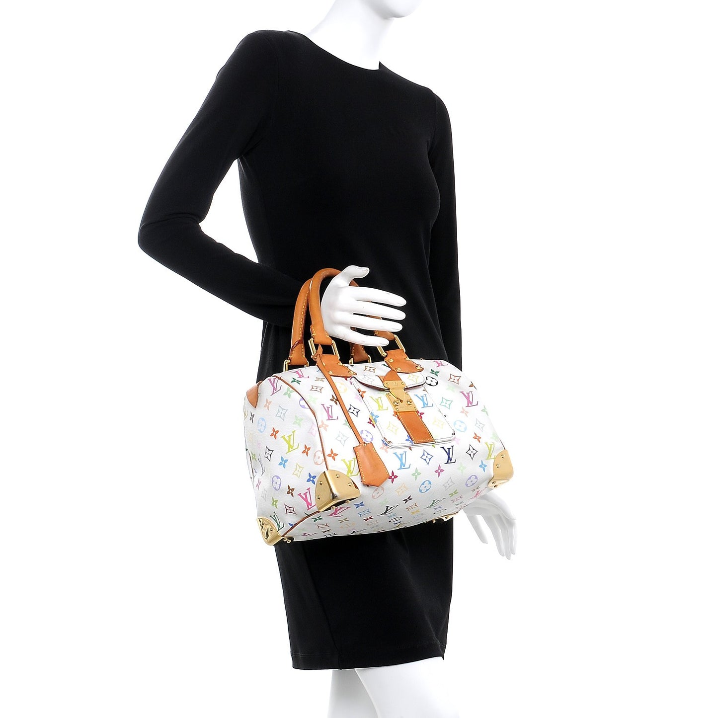 Monogram Multicolor Speedy 30 White