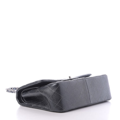 Chanel Metallic Caviar Quilted Jumbo Double Flap Dark Grey 4 of 11