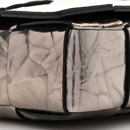 Bottega Veneta Metallic Crushed Calfskin Maxi Intrecciato Cassette Crossbody Bag Anchor 8 of 11