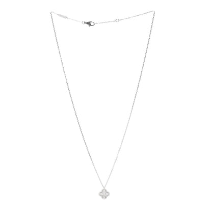 Van Cleef & Arpels 18K White Gold Diamond Sweet Alhambra Pendant Necklace 3 of 5