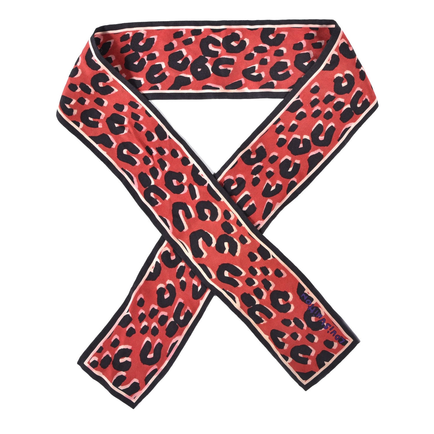 Silk Leopard Bandeau Rouge