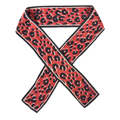 Louis Vuitton Silk Leopard Bandeau Rouge 1 of 3