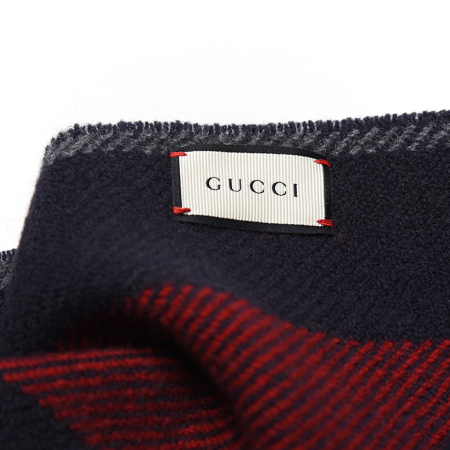 Wool Web Navas Scarf Blue Red