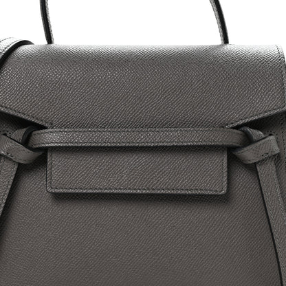 Celine Grained Calfskin Nano Belt Bag Grey 9 of 12