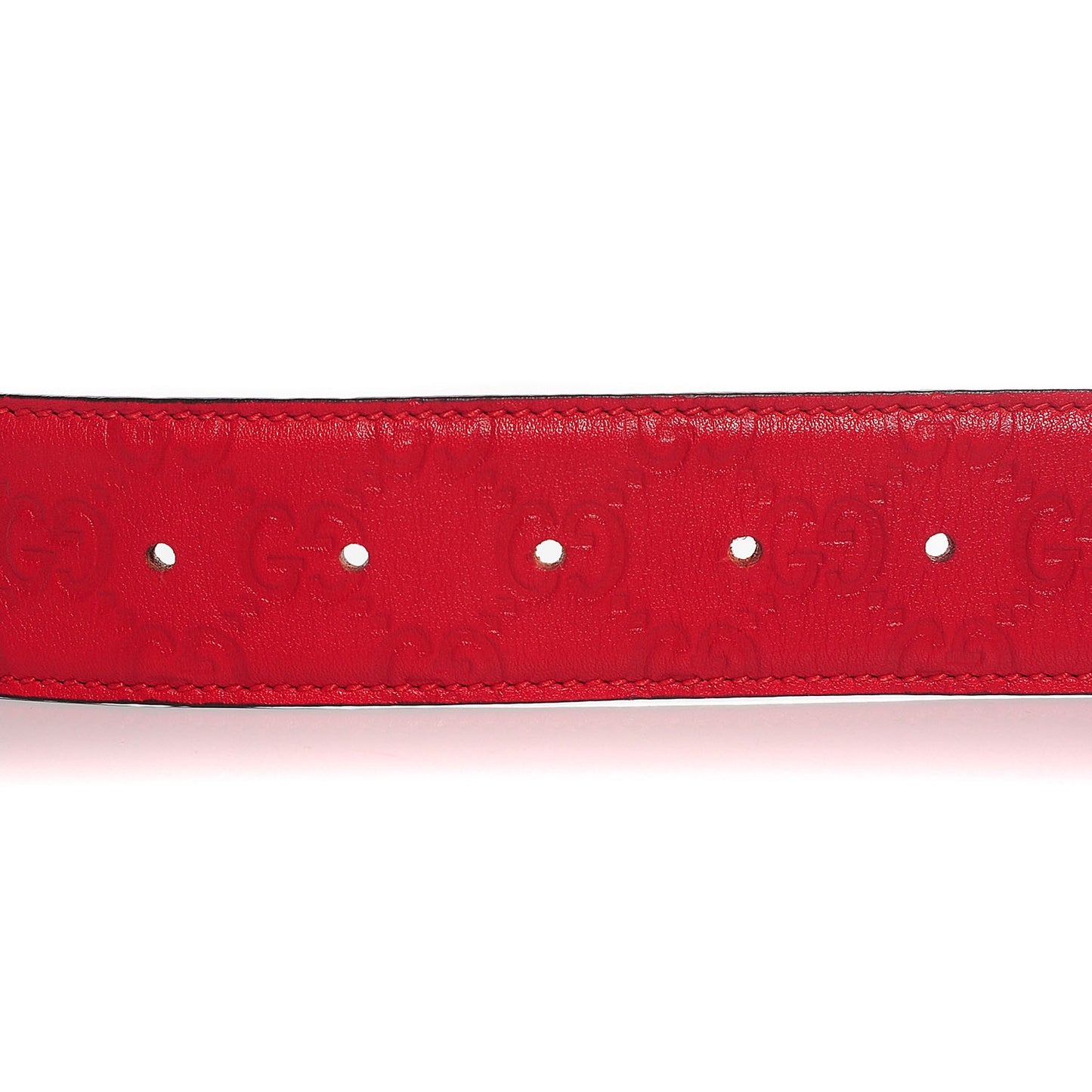 Guccissima Interlocking G Belt 85 34 Red