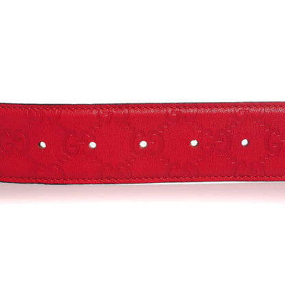 Gucci Guccissima Interlocking G Belt 85 34 Red 6 of 6
