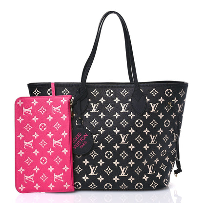 Louis Vuitton Empreinte Spring In The City Neverfull MM Black White Pink 3 of 10