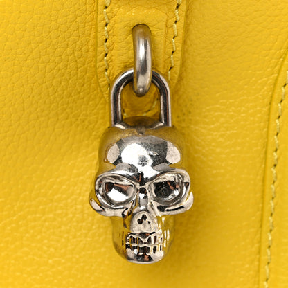 Alexander McQueen Pebbled Calfskin Mini Skull Padlock Zip Around Tote Imperial Yellow 14 of 16