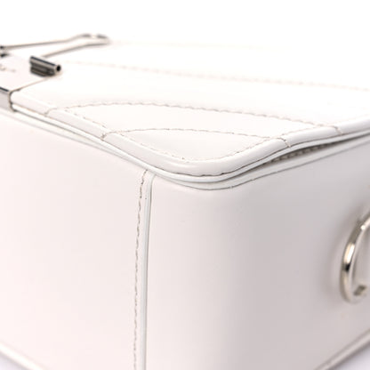 Off-White Calfskin Striped Diag Binder Flap Bag White 9 of 13