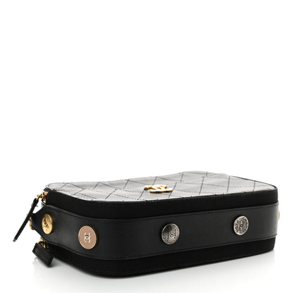 Chanel Calfskin Grosgrain Stitched Button Up Camera Case Black 4 of 15