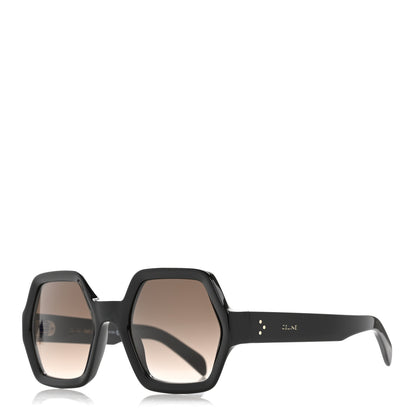 Celine Acetate Octagon Polarized Sunglasses CL40131 Black 1 of 10