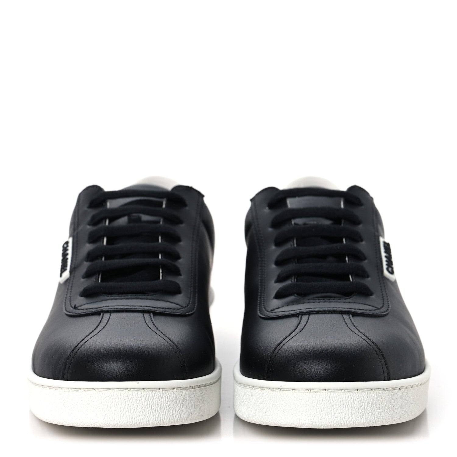 Chanel Calfskin CC Mens Uniform Sneakers 43 Black 3 of 8