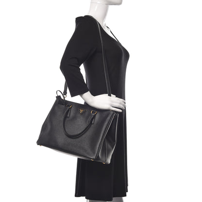 Prada Saffiano Medium Galleria Double Zip Tote Black 3 of 10