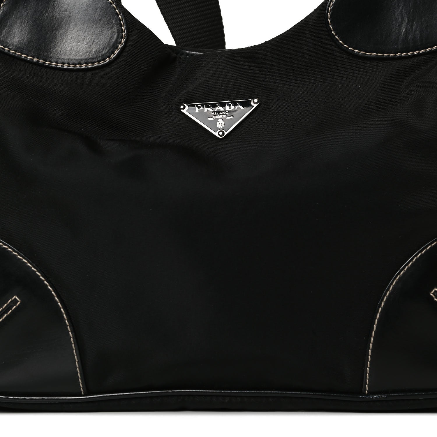 Prada Tessuto Nylon Hobo Black 8 of 16