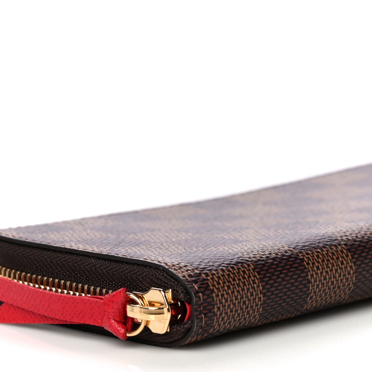 Damier Ebene Clemence Wallet Cherry