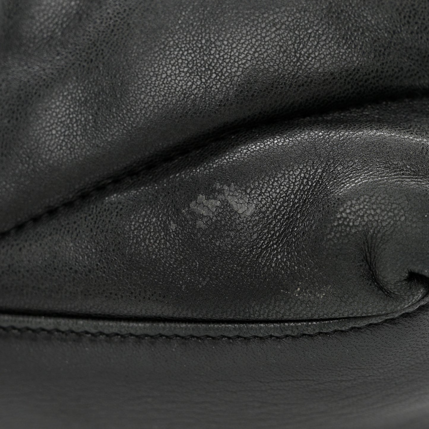 SAINT LAURENT Lambskin Quilted Medium Loulou Puffer Monogram Chain Satchel Black