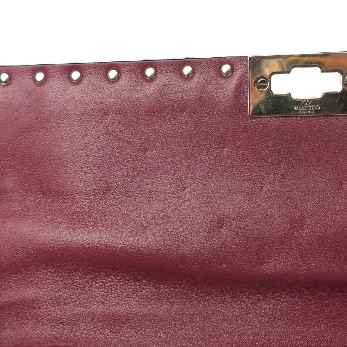 Nappa Large Rockstud Spike Shoulder Bag Camelia
