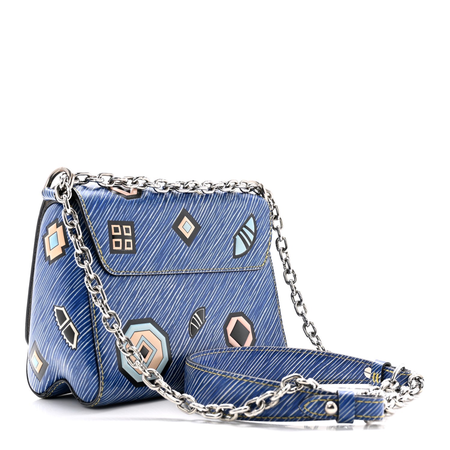 Louis Vuitton Epi Azteque Twist Shoulder Bag PM Denim Light 3 of 11