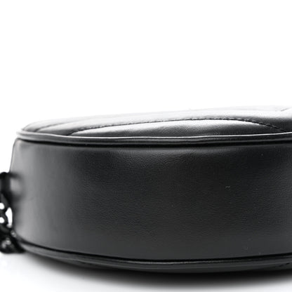 Saint Laurent Calfskin Matelasse Chevron Round Vinyle Camera Bag Black 9 of 11