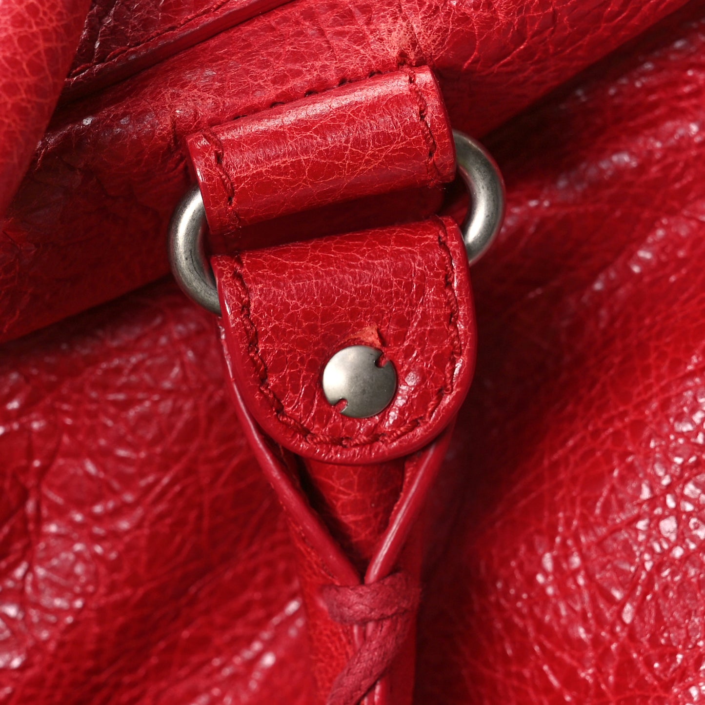 Agneau Classic Hardware Small Squash Duffel Bag Rouge Cardinal