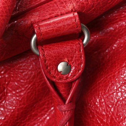 Balenciaga Agneau Classic Hardware Small Squash Duffel Bag Rouge Cardinal 12 of 12