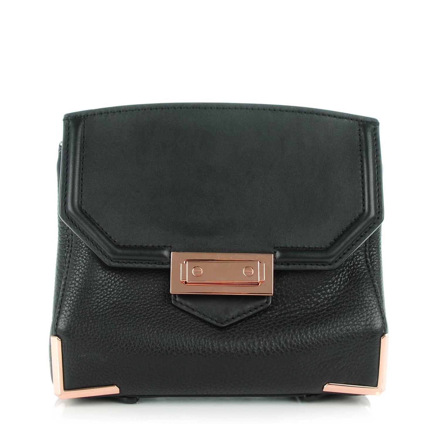 Calfskin Small Marion Soft Black Rose Gold Hardware