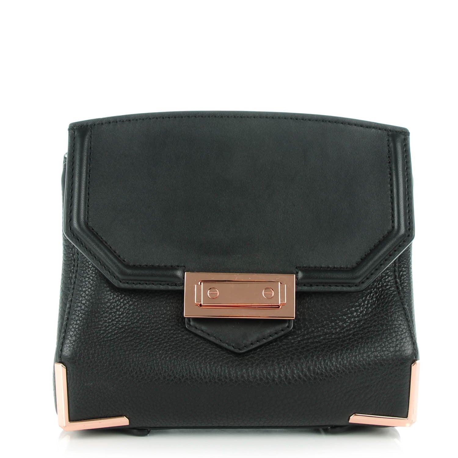 Alexander Wang Calfskin Small Marion Soft Black Rose Gold Hardware 1 of 7