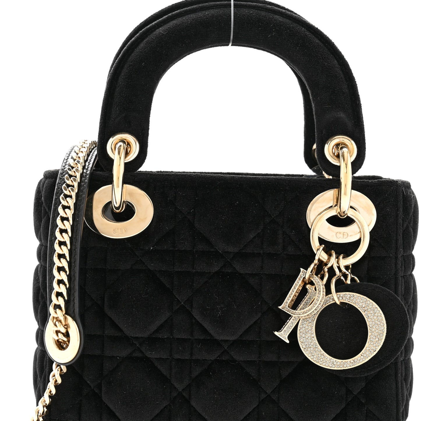 Velvet Mini Lady Dior Black