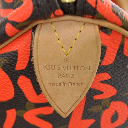 Louis Vuitton Monogram Graffiti Speedy 30 Orange 7 of 9