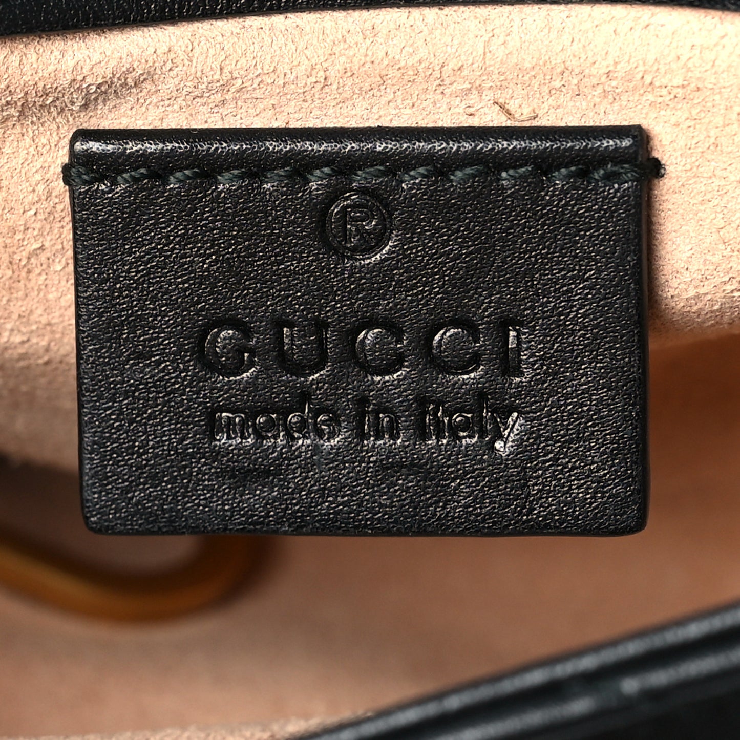 Calfskin Matelasse Super Mini GG Marmont Shoulder Bag Black