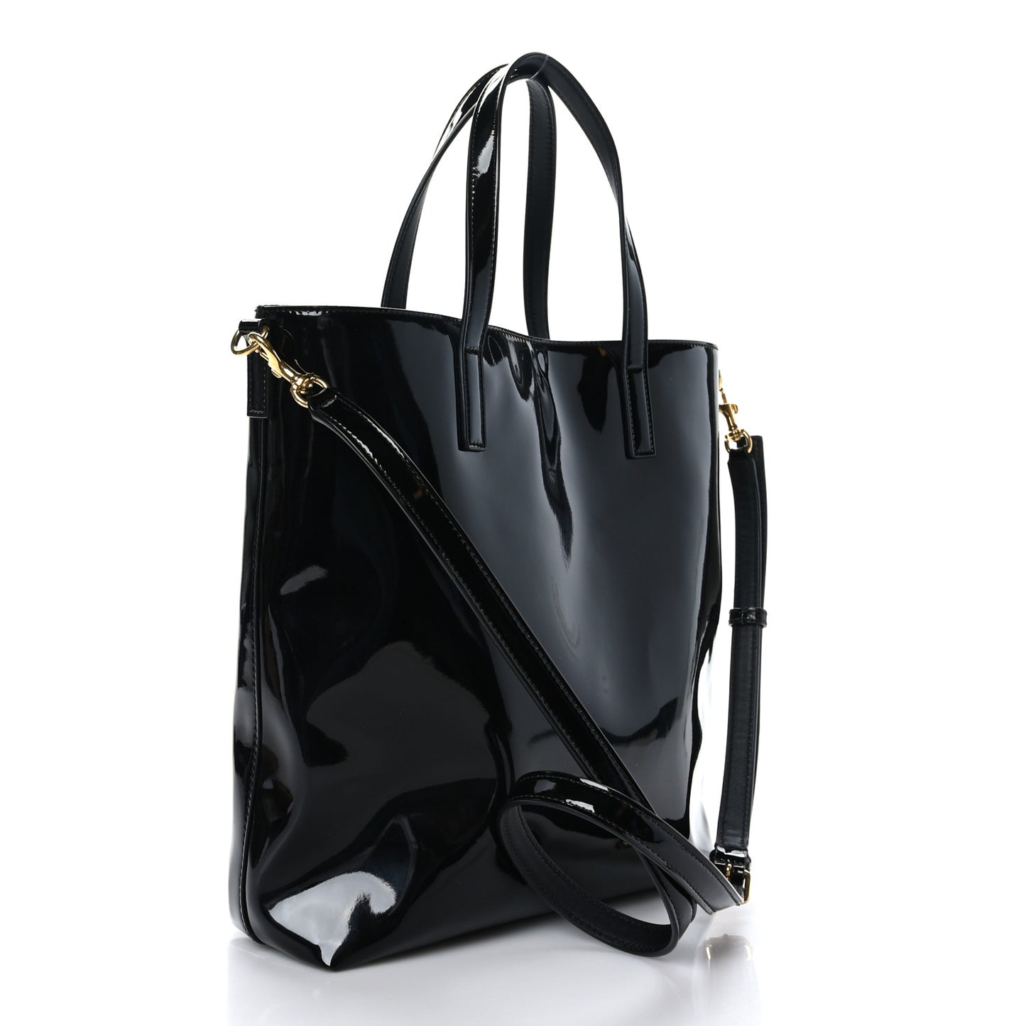 Patent Toy Shopping Tote Black