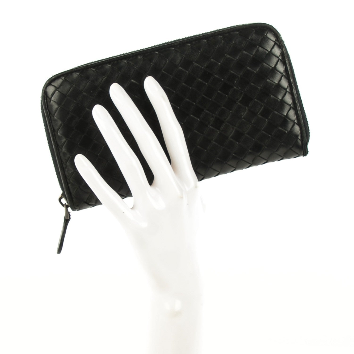 Bottega Veneta Nappa Intrecciato Zip Around Wallet Black 2 of 8