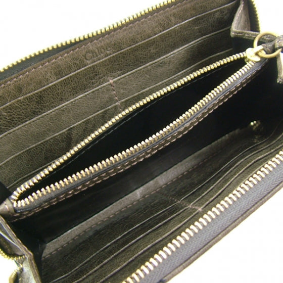 Leather HELOISE Wallet Grey