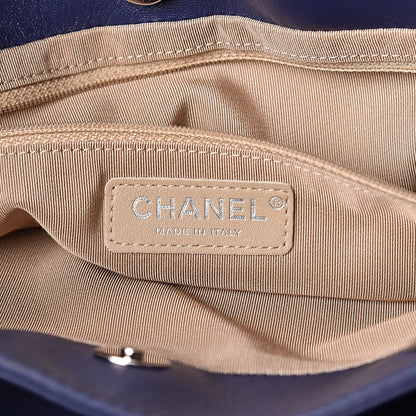 Chanel Calfskin Large Trianon Tote Navy Blue 6 of 10